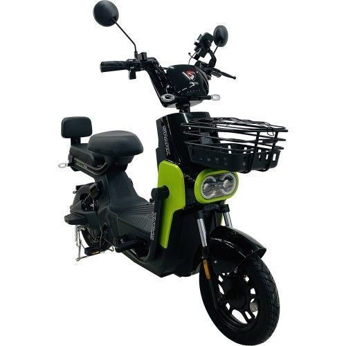 Велосипед з електромотором SPARK TOUR PRO 14" 60V/1000W/20Ah чорний з зеленым 247721 фото