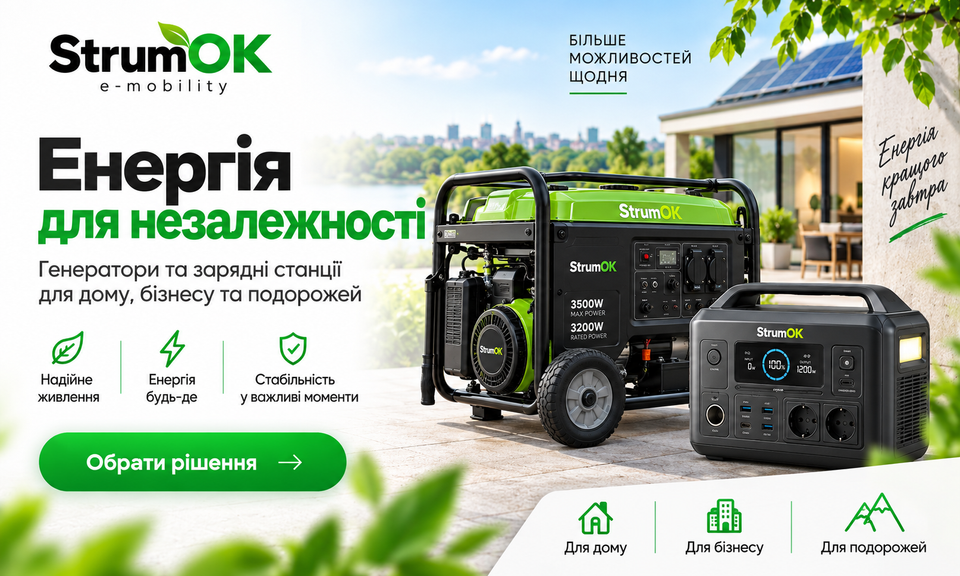 Генератори для дому, бізнесу та резервного живлення
