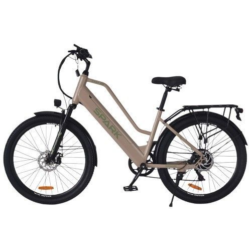 Велосипед з електромотором SPARK E-CITY EASY GO 17" 48V/500W/12,5Ah бежевий 239961 фото