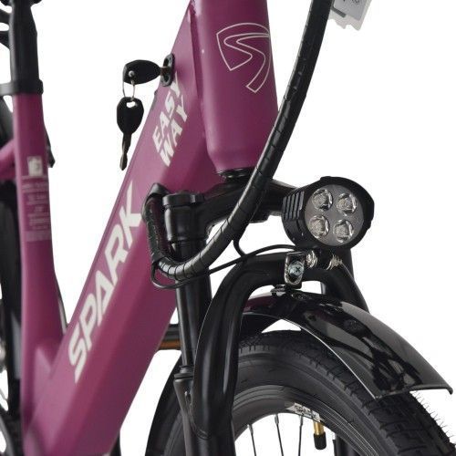 Велосипед з електромотором SPARK E-CITY EASY WAY 18" 48V/500W/12,5Ah фіолетовий матовий 239959 фото