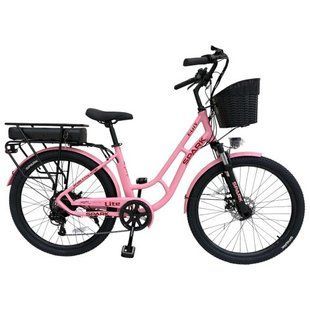 Велосипед з електромотором SPARK E-CITY LITE 17" 48V/500W/12,8Ah малиновий 218741 фото