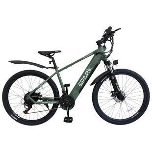 Велосипед з електромотором SPARK E-MTB SHADOW 15" 48V/500W/12,8Ah темно-зелений 239953 фото