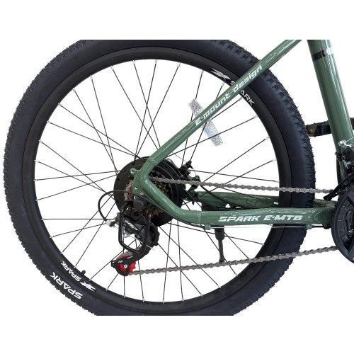 Велосипед з електромотором SPARK E-MTB SHADOW 15" 48V/500W/12,8Ah темно-зелений 239953 фото